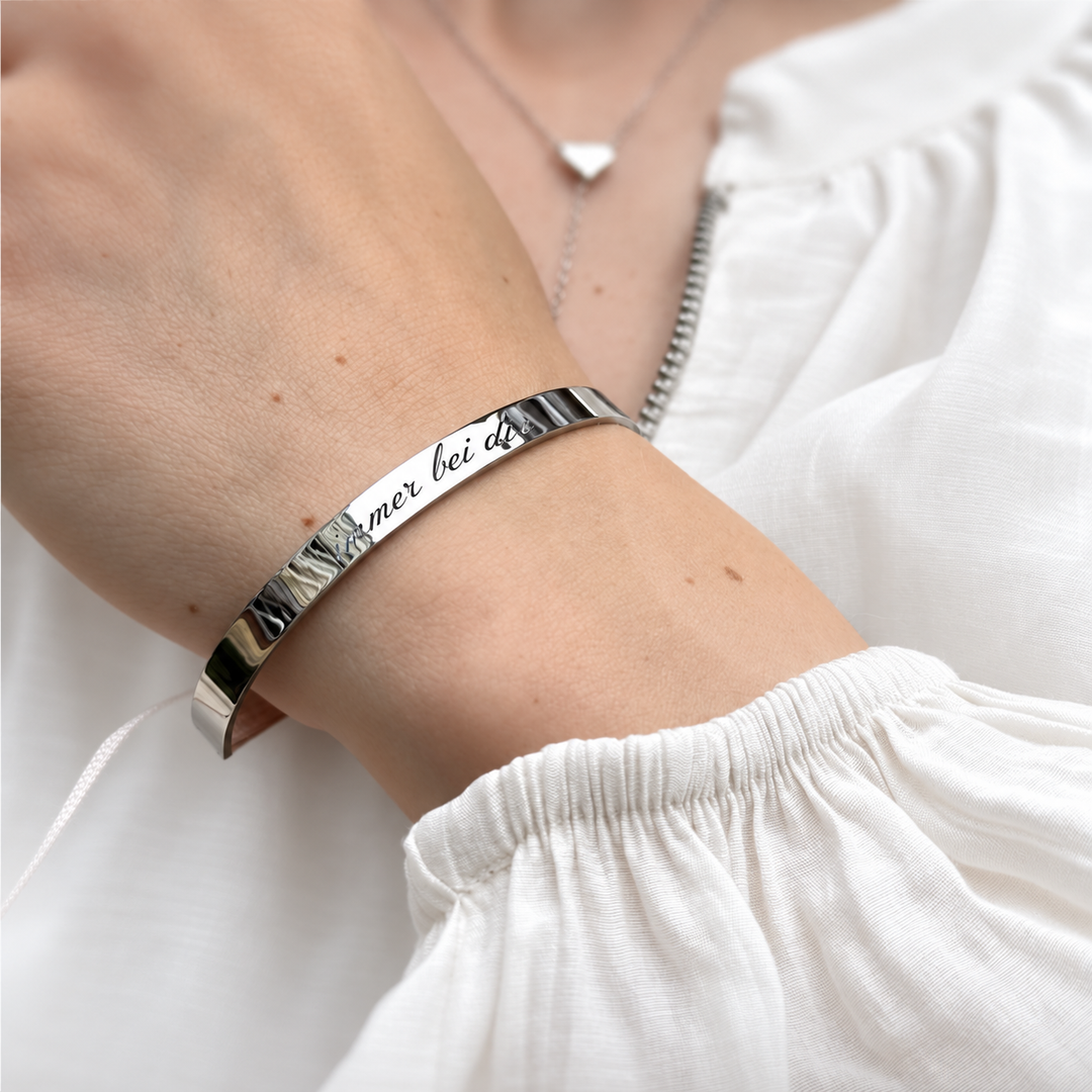 Balance Armband Silber mit Gravur