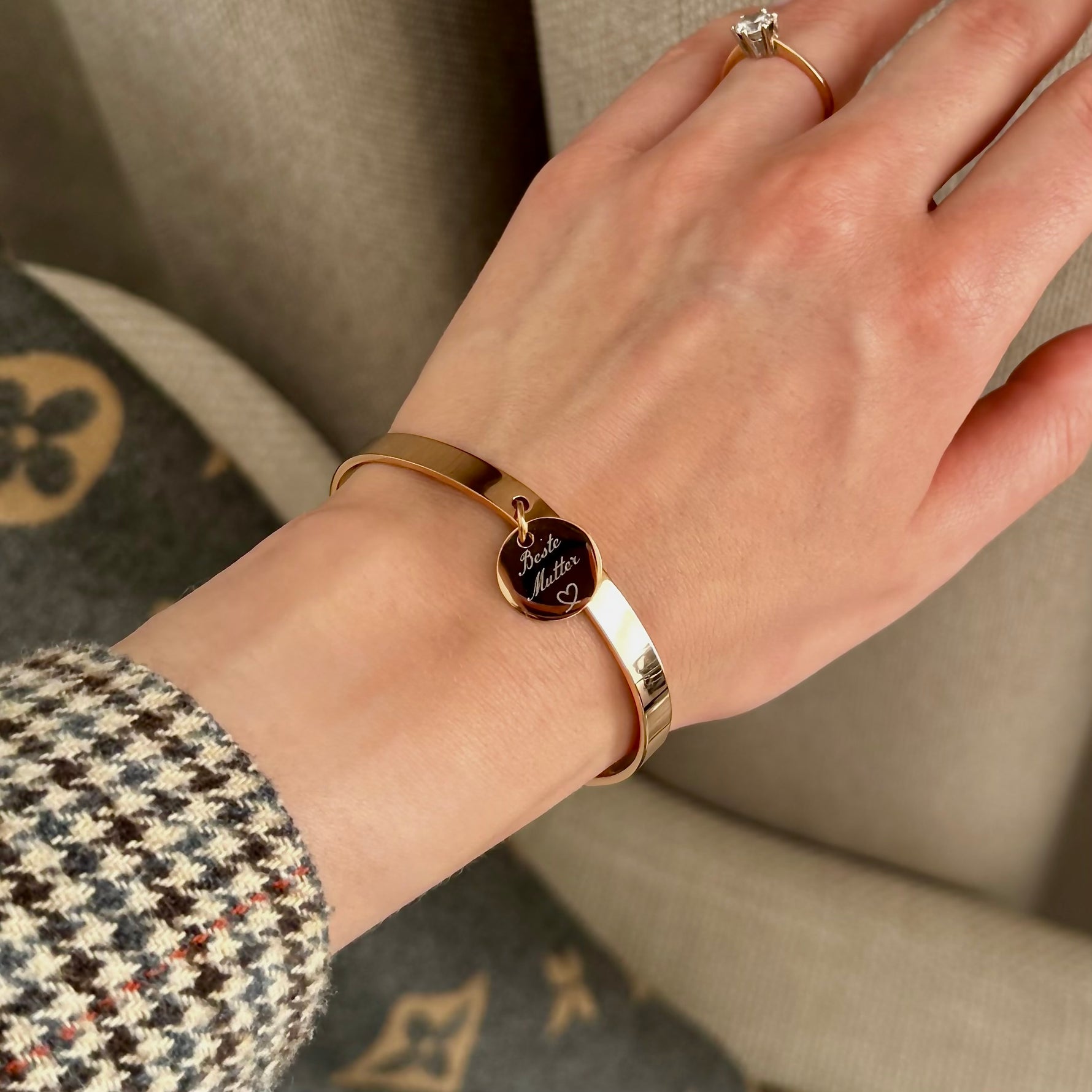 Balance Charm Armband Roségold mit Gravur